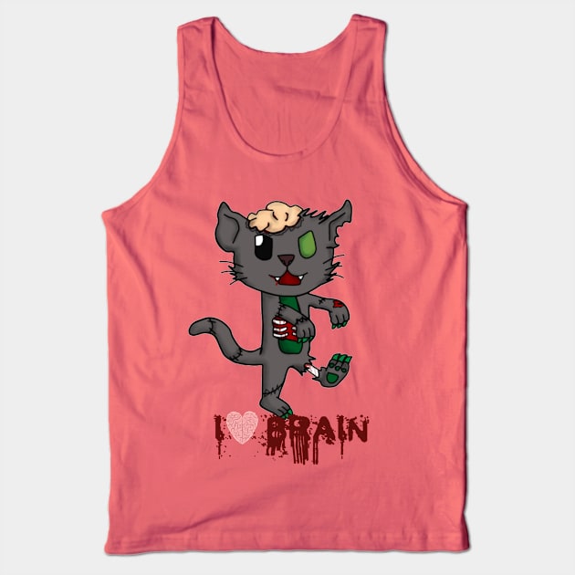 ZOMBIE CAT Tank Top by ryuko